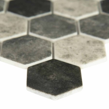 Msi Urban Tapestry Hexagon 12 In. X 12 In. X 6 Mm Glass Mesh-Mounted Mosaic Tile, 15PK ZOR-MD-0454